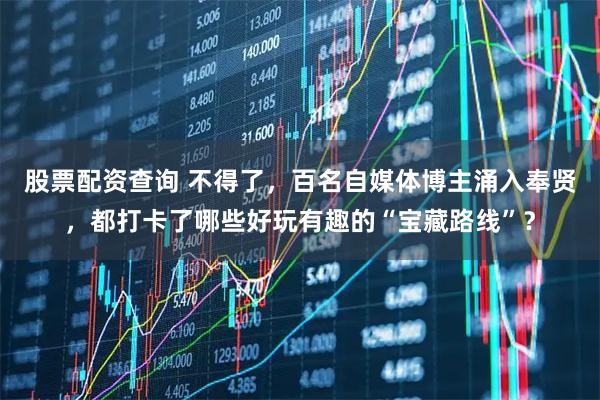 股票配资查询 不得了，百名自媒体博主涌入奉贤，都打卡了哪些好玩有趣的“宝藏路线”？