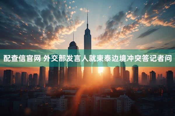 配查信官网 外交部发言人就柬泰边境冲突答记者问
